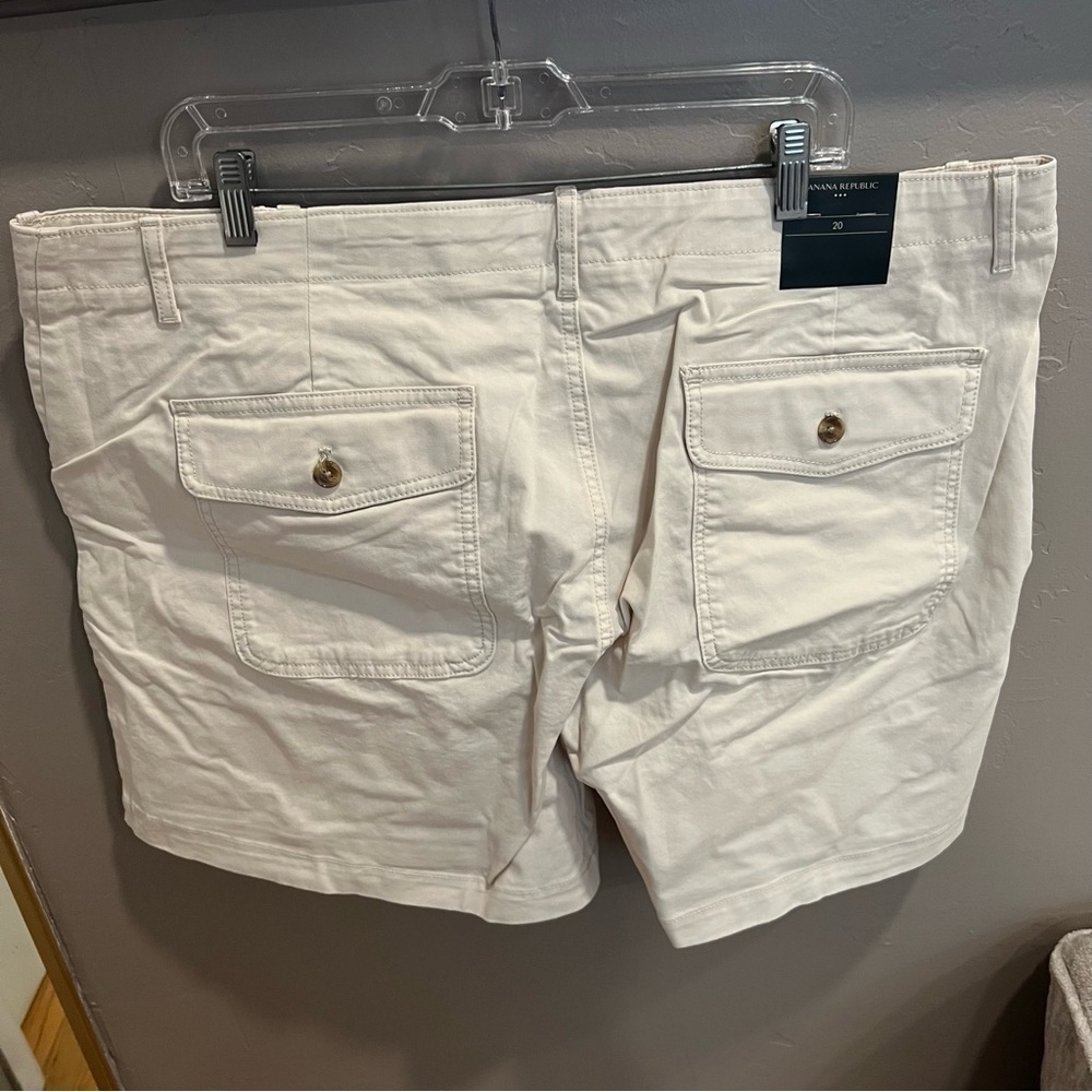 NWT Banana Republic Cream Authentic Chino Tailored Shorts Size 20 #L19 - Picture 9 of 15